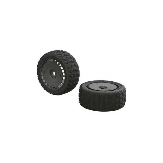 AR550048 KATAR T 6S Tire/Wheel Set Talion (2) by ARRMA