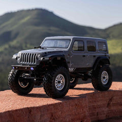1/24 SCX24 Jeep Wrangler JLU 4X4 Rock Crawler Brushed RTR, Gray by Axial