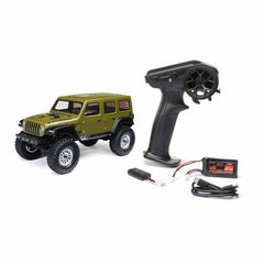 1/24 SCX24 Jeep Wrangler JLU 4X4 Rock Crawler Brushed RTR, Green by Axial