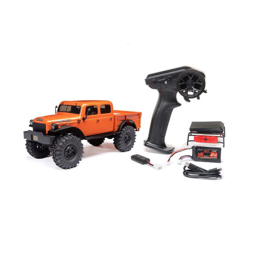 1/24 SCX24 Dodge Power Wagon 4WD Rock Crawler Brushed RTR, Orange by Axial