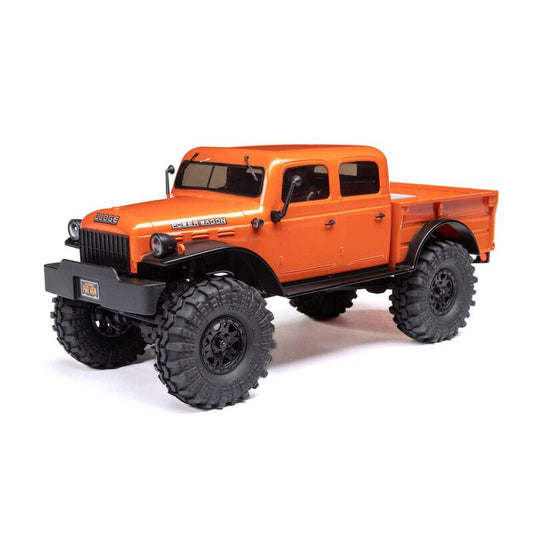 1/24 SCX24 Dodge Power Wagon 4WD Rock Crawler Brushed RTR, Orange by Axial