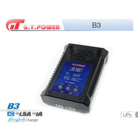 B3 AC240V/1.0-1.5A, 2S/3S Lipo balance charger, 3 LEDS.