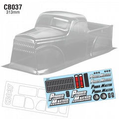 1/10 Power Master Crawler Body Clear, 313mm WB, 145mm Wide