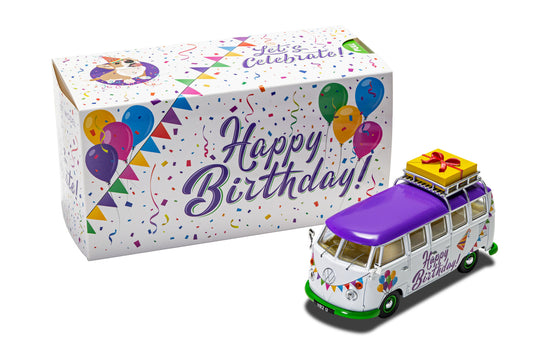 Corgi 1/43 VW Camper: Happy Birthday