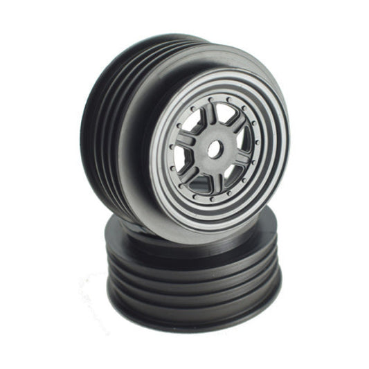 Gambler Front Wheels with 12mm Hex / TLR Offset / BLACK (4 PC) 1.7/2.2in
