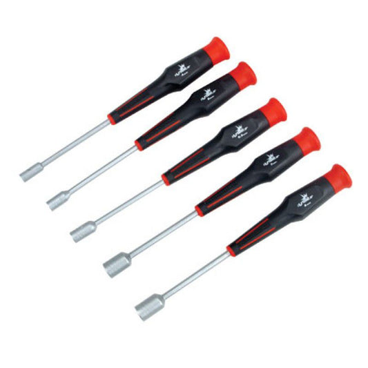 5pc Metric Nut Driver Assortment. Includes 4mm, 5mm, 5.5mm, 7mm and 8mm sizes,