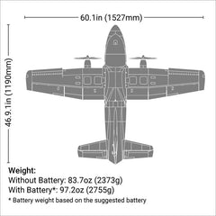EC-1500 Twin 1.5m BNF-Basic w/AS3X and SAFE Select by Eflite