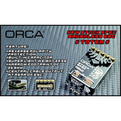 ORCA Blinky Pro Totem ESC 2S, Built in CAP, 23.5g, Reverse Polarity Protected,