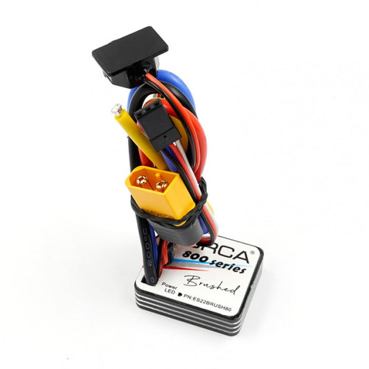 ORCA 800 SERIES 80A WATERPROOF BRUSHED ESC W/Tamiya battery/motor plugs fitted