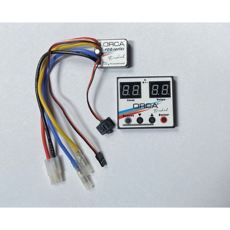 ORCA 800 SERIES 80A WATERPROOF BRUSHED ESC W/Tamiya battery/motor plug ...