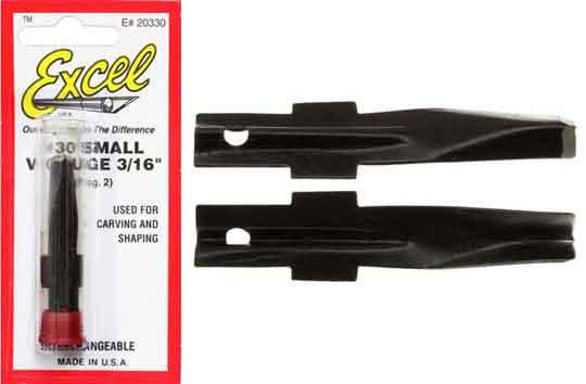 Excel W/Carving V Gouge 3/16" PK2