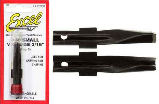 Excel W/Carving V Gouge 3/16" PK2