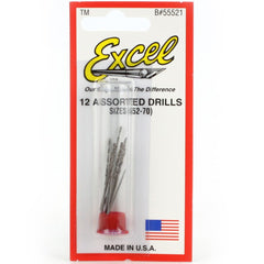 Excel 12 Assorted Micro Drill bits