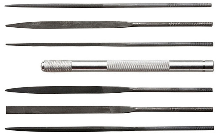 Excel Needle files 6 assort w/handle