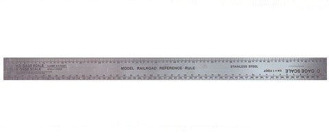 Excel 12" Scale Ruler: O,HO,N,mm1/64