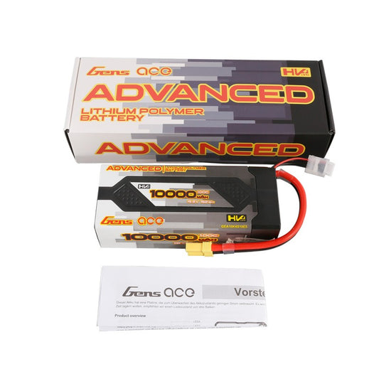 Gens ace Advanced 10000mAh 15.2V 100C 4S2P HardCase Lipo Battery Pack 61# with