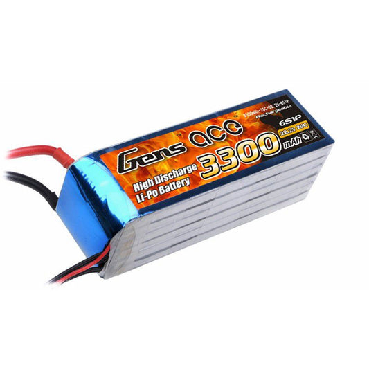 Gens-Ace 3300mAh 6S 22.2v 45C 137x42x44mm 568g With EC5 Plug