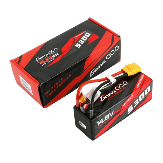 Gens Ace 5300mAh 4S 14.8v 60C Hardcase with EC5 Plug and XH Balance