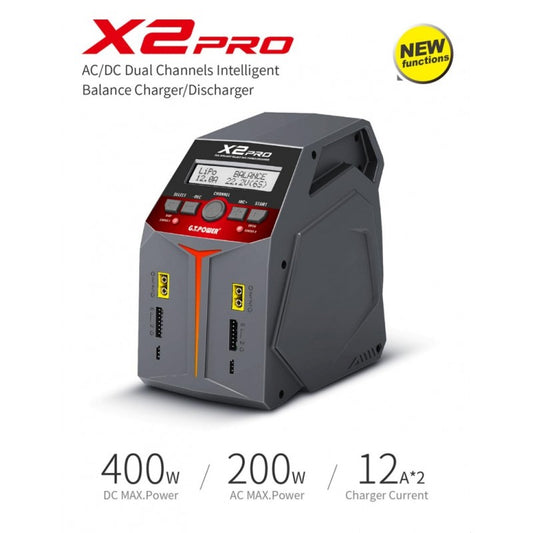 NEW X2 Pro V2 Dual Channel Smart Charger. 2x100W or 1x200w Lipo 1-6S, NiCad,