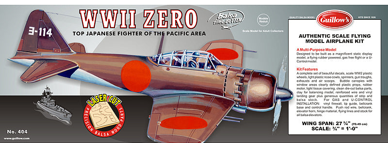 Guillows 1/16 Mitsubishi Zero