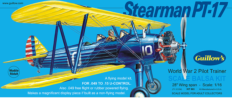 Guillows 1/16 Stearman PT-17