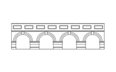 Hornby Low Lev. Arch. Retain.Wall-Red
