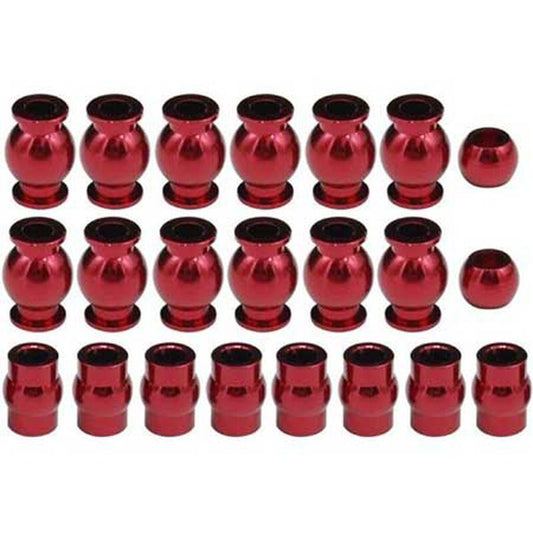 Complete 22-Pc Aluminum Pivot Ball Set Arrma 1/10 Mega & BLX replaces AR330515