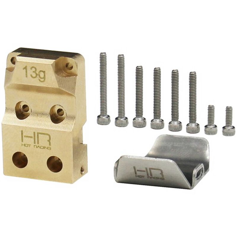 Brass Diff Cover w/ SS skid plate SCX24