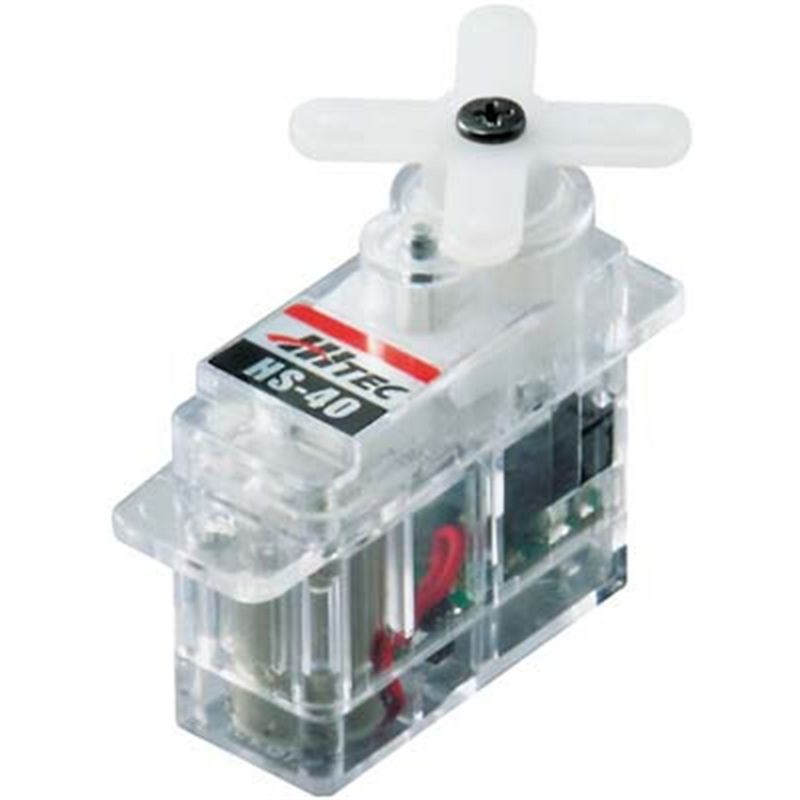 HS-40 Ecomomy Nano Servo, 0.6kg/cm- 4.8V 0.09 sec, 20x8.6x17mm, 4.8g, by Hitec