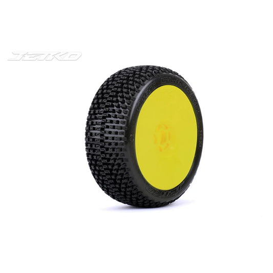 DIRT SLINGER:1/8Buggy/Dish/Yellow Rim/Super Soft/Glued