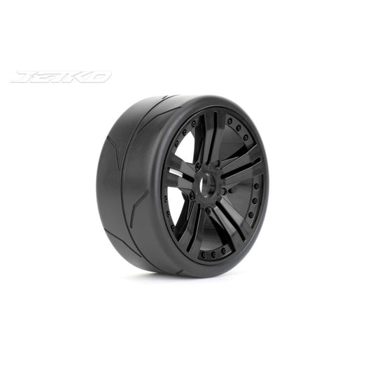 1/8 GT Racing Tire-QUICKER/Claw Rim/Black/Super Soft/Glued/Belted by Jetko