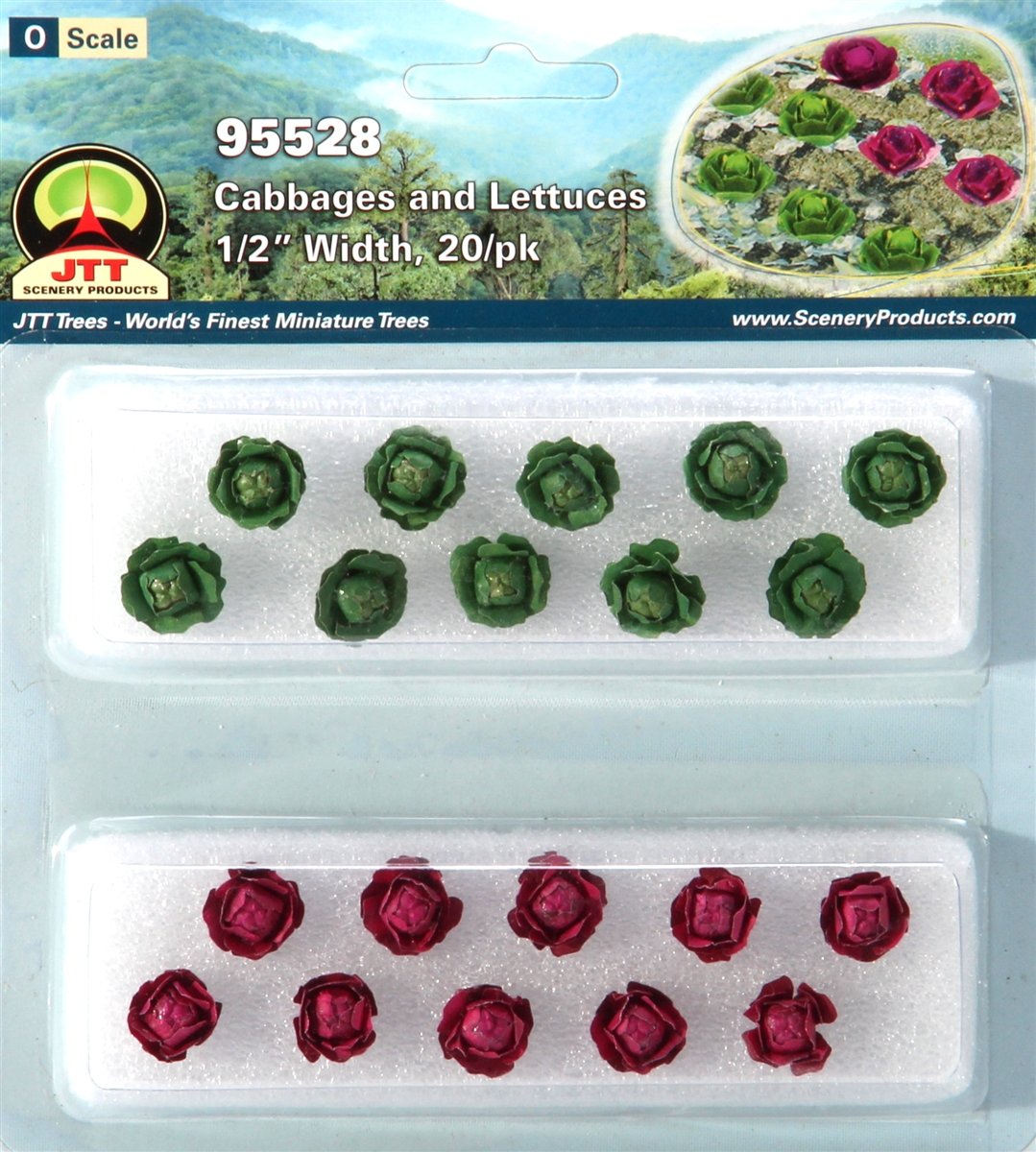 JTT O: 12mm Cabbage Lettuce (20)