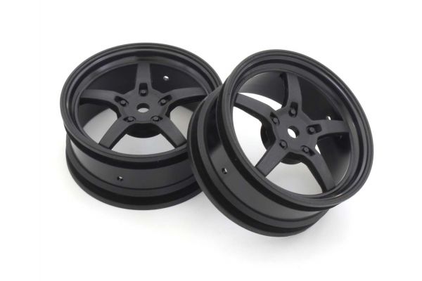 Kyosho 1/10 W: 5 Spoke Black (2) 24mm