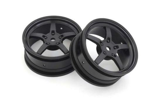 Kyosho 1/10 W: 5 Spoke Black (2) 24mm