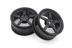 Kyosho 1/10 W: 5 Spoke Black (2) 24mm