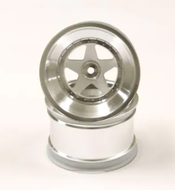 Kyosho 2.2" RR Wheels Satin Chrome