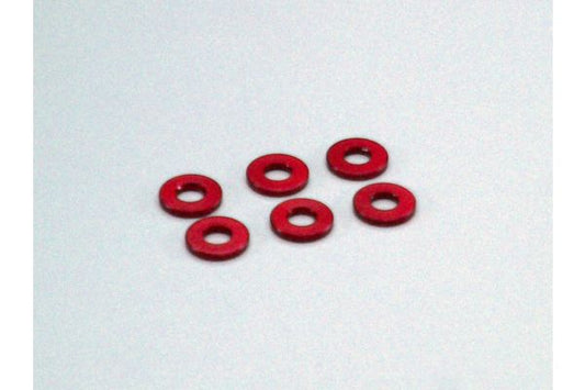 Kyosho Alum. Collar 1mm Red (6)