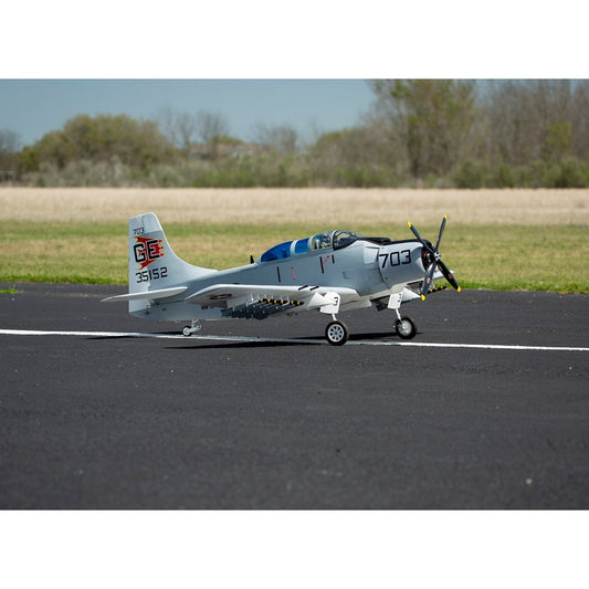 Double Seat AD-5/A-1E Skyraider 86" wingspan, 35-60cc "Grey" without Retracts,