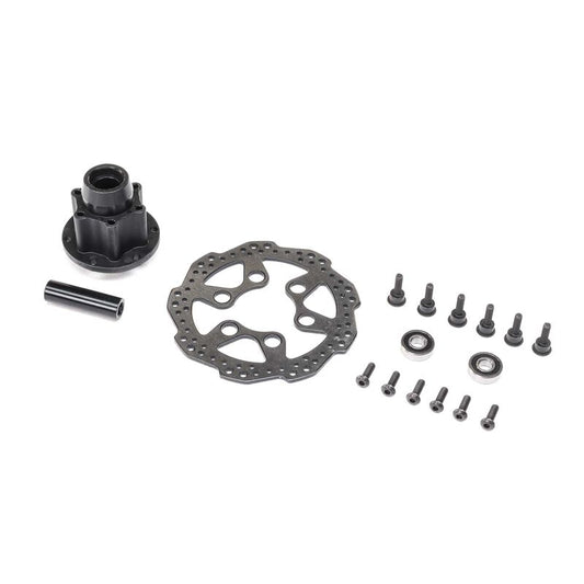 Complete Front Hub Assembly: Promoto-MX Incl Disc, Axle Spacer, Bearings and