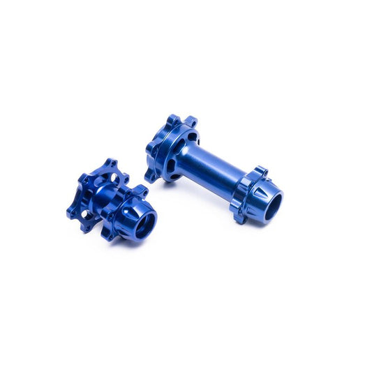 Aluminum Hub Set, Machined, Blue: Promoto-MX by LOSI