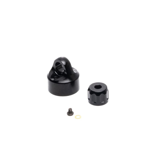 Shock Cap Set (Rear), Aluminum, Black: Promoto-MX by LOSI