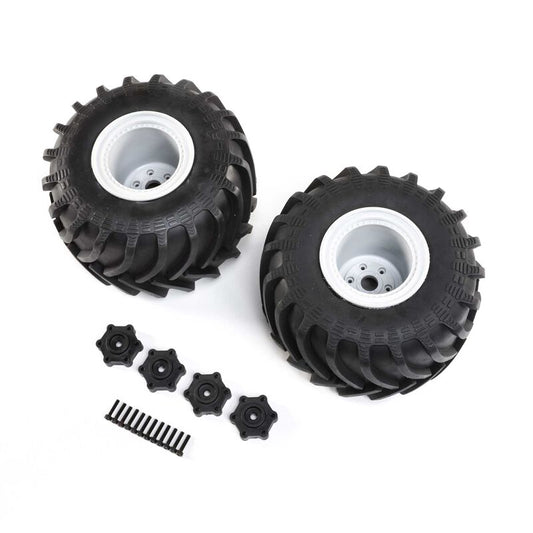 Mounted Monster Truck Tires, L/R: LMT by LOSI