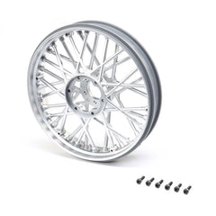 Front Wheel Set, Satin Chrome: Promoto-MX by LOSI