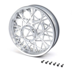 Rear Wheel Set, Satin Chrome: Promoto-MX by LOSI