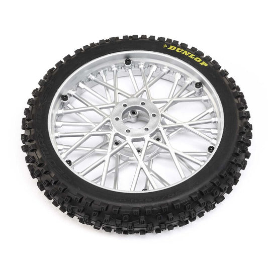 Dunlop MX53 Front Tire Mounted, Chrome: Promoto-MX by LOSI