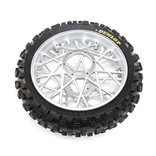 Dunlop MX53 Rear Tire Mounted, Chrome: Promoto-MX by LOSI