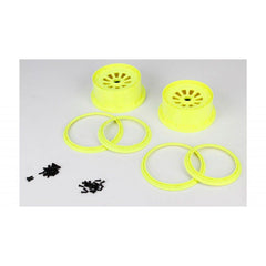 Wheel & Beadlock Set, Rim set Flo Yellow (2), 5IVE-T
