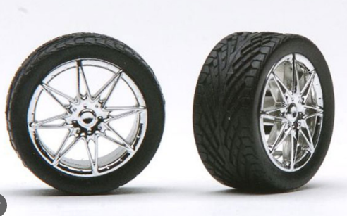 Pegasus 1/24 'Spider' Rims w/Tyres Cho