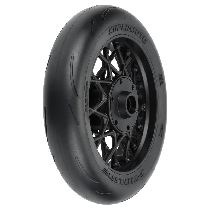 1/4 Supermoto S3 Motorcycle Front Tire MTD Black (1): PROMOTO-MX by Proline