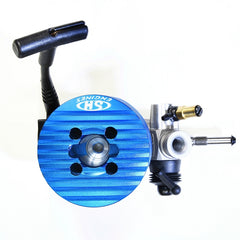 25 PRO REAR EXHAUST ENGINE WITH PULL STARTER / BLUE HEAD, 5 PORTS